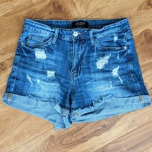 Judy Blue Distressed Denim Shorts EUC